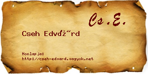 Cseh Edvárd névjegykártya